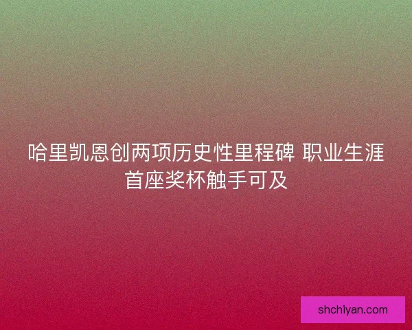 哈里凯恩创两项历史性里程碑 职业生涯首座奖杯触手可及 哈里凯恩创两项历史性里程碑 职业生涯首座奖杯触手可及